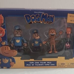 DreamWorks Dog Man Figure Pack - Blue & Orange-Striped Cat Kid